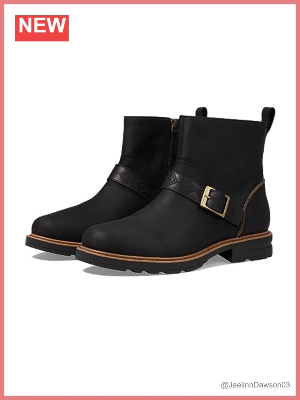 Teva Rowena Buckle Leather Ankle Bootie Zip Waterproof Lightweight